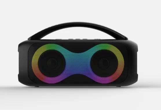HZ-A12 Portable Bluetooth Party Speaker with Dual 15W Drivers & RGB Light Show