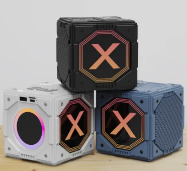 HZ-B291 Cube - Shaped Portable Bluetooth Speaker with TWS, RGB Lighting & 8W Sound