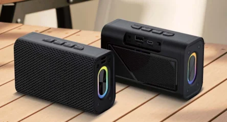 HZ-B302 Portable Bluetooth Speaker with RGB Lights - 5W Wireless Speaker, BT 5.3, IPX5 Waterproof, Compact Design for On-the-Go Audio & Vibrant Lighting