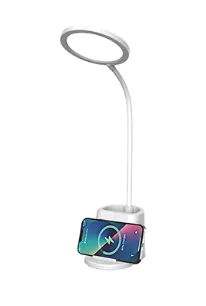 Q27 LED Desk Lamp with 15W Wireless Charging & Built-in Pen Holder