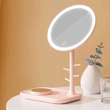 Y35 Oval LED Makeup Mirror Lamp with 5x Magnification